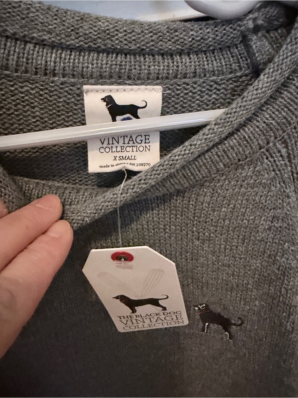 The Black Dog Gray Kids Crewneck Sweater